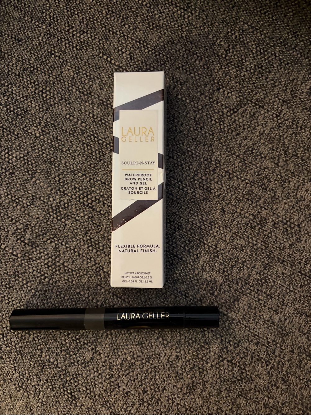 NIB Laura Geller Sculpt-n-Stay Waterproof Brow Pencil & Gel in Dark Brown